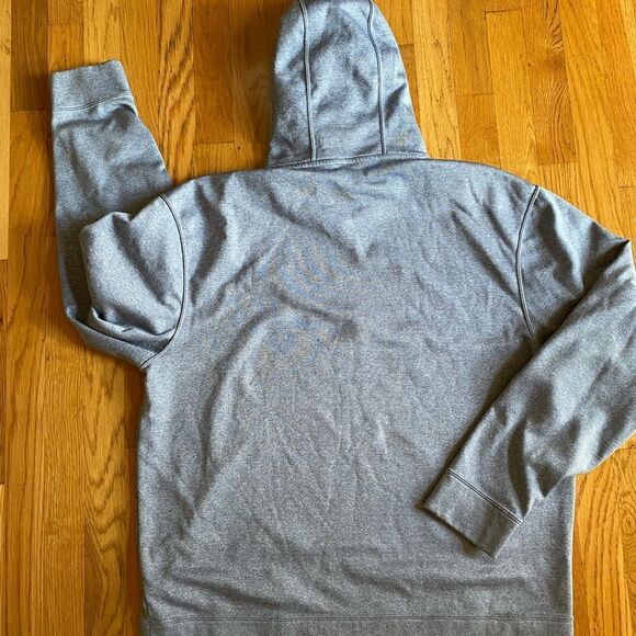 Under Armour Hoodie Mens Large Grey Coldgear Pullover Mock Neck Vented Sweater L - Picture 2 of 4